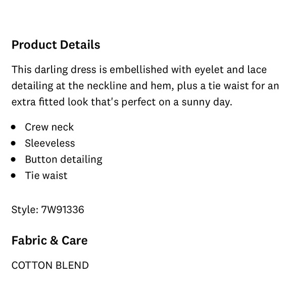 👗NWOT 🏷 LUCKY BRAND SOPHIA DRESS Crew neck, sleeveless. - Picture 6 of 9